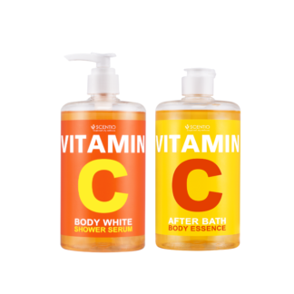 Beauty Buffet Scentio Vitamin C Body White Shower Serum 450ml & After Bath Body Essence 450ml Set