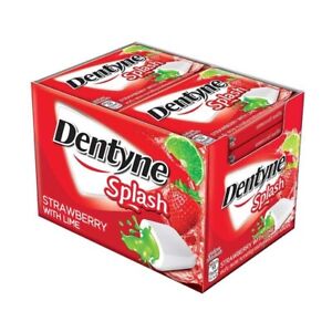 DENTYNE Splash Strawberry Lime 8 Pcs X 12
