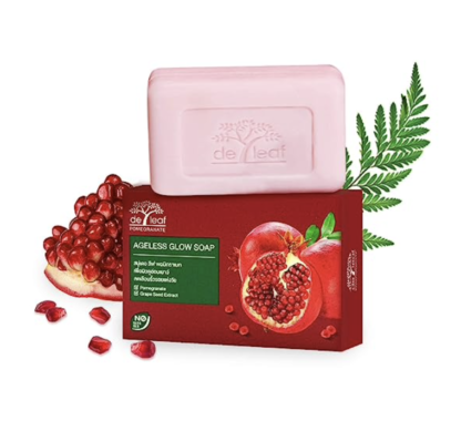 De Leaf Pomegranate Ageless Glow Soap 100g