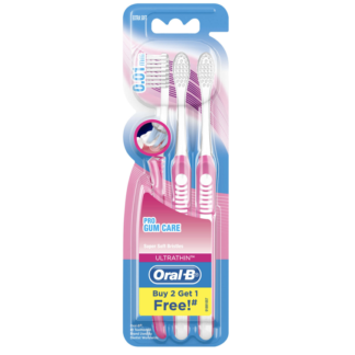 Oral B Ultrathin Pro Gum Care Extra Soft Toothbrush Pack 3