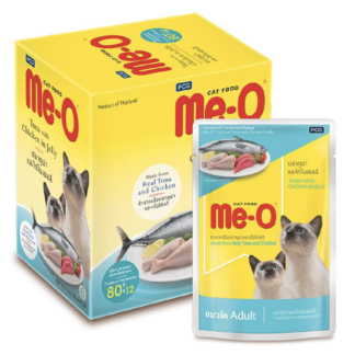 Me-O Pouch Tuna with Chicken in Jelly 80g*12pcs