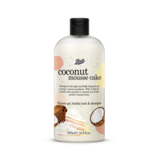 BOOTS Coconut Mousse Cake Shower Gel, Bubble Bath & Shampoo