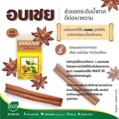 Khaolaor cinnamon capsules control sugar 100 capsules 2