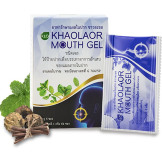 Khaolaor Mouth Gel For relief symptoms associated with oral inflammatory and apthous ulcer 5 Sachet/Box