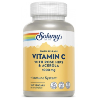 Solaray Vitamin C with Rose Hips & Acerola 1000mg Timed-Release 100pcs